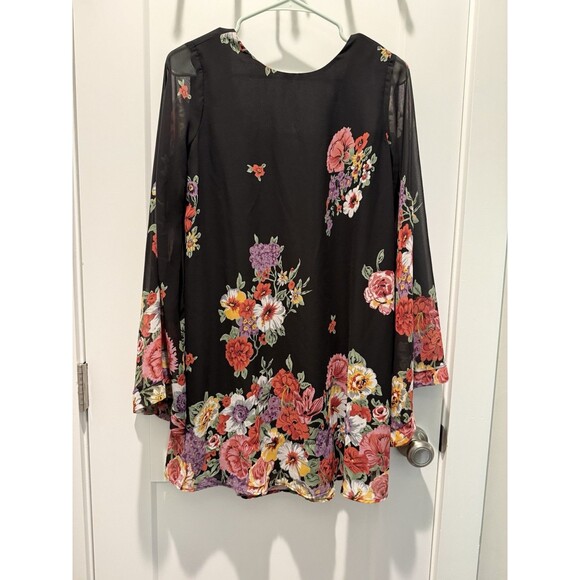 Show Me Your Mumu Bombshell Floral Shift Mini Dress Chiffon Scoop Back small S - Picture 3 of 8